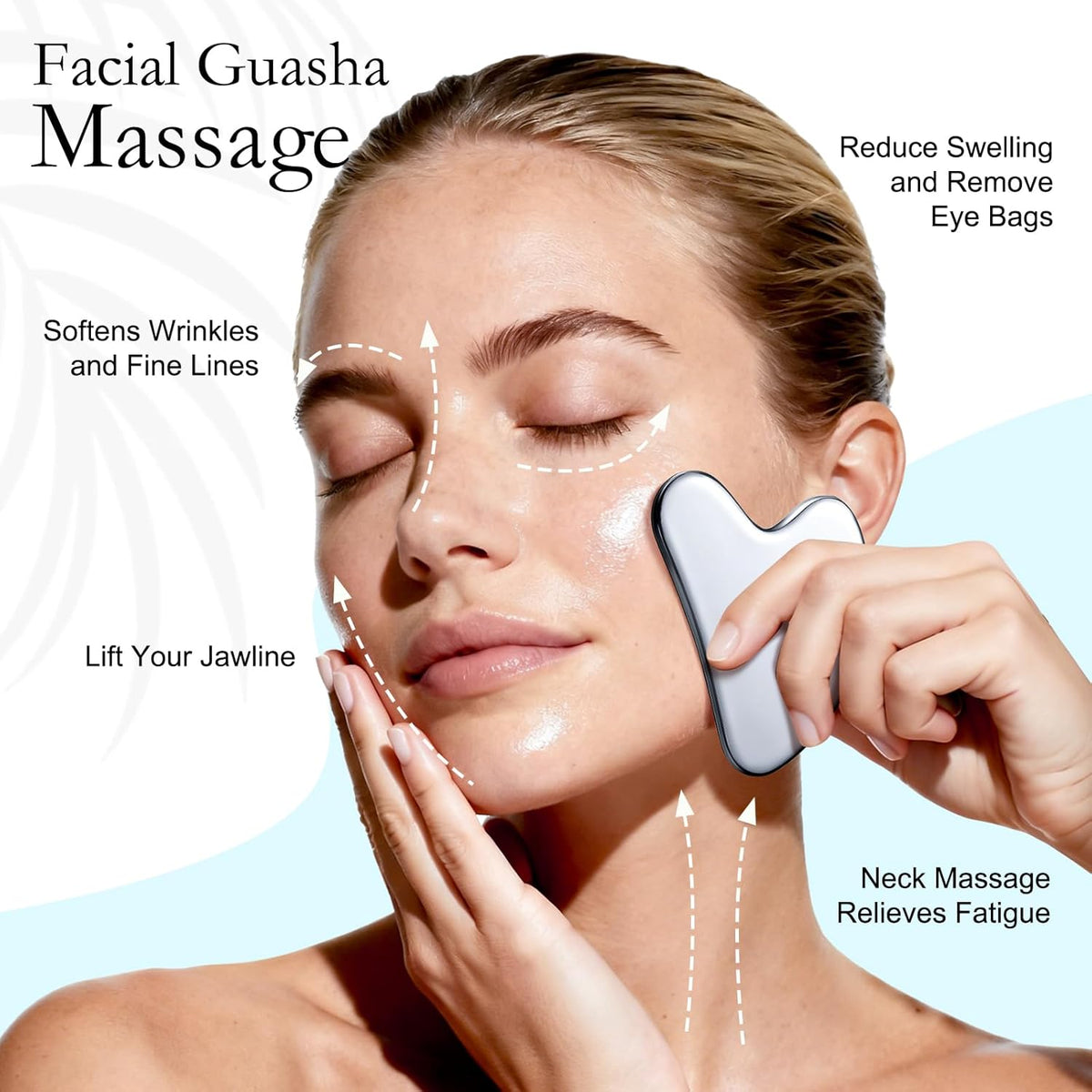 Gua Sha Face Massager Stainless Steel for Face and Body - Facial Massager for Lymphatic Drainage, Anti-Aging and Radiant Skin