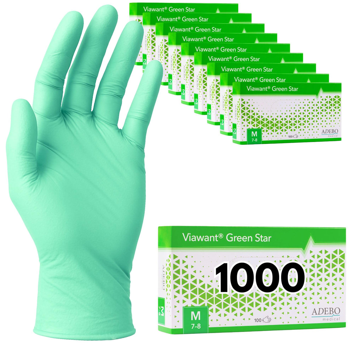Disposable Gloves, XXL, Nitrile Gloves, Blue, Powder-Free, Latex-Free, Tear-Resistant & Sensitive EN 455 & EN 374, Size XS, S, M, L, XL, XXL Pack of 100