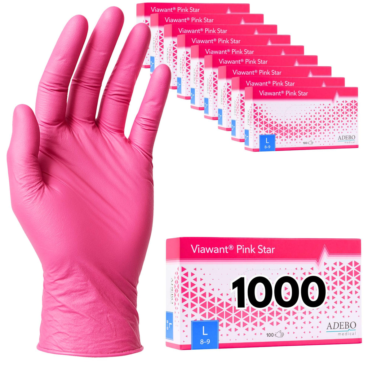 Disposable Gloves, XXL, Nitrile Gloves, Blue, Powder-Free, Latex-Free, Tear-Resistant & Sensitive EN 455 & EN 374, Size XS, S, M, L, XL, XXL Pack of 100