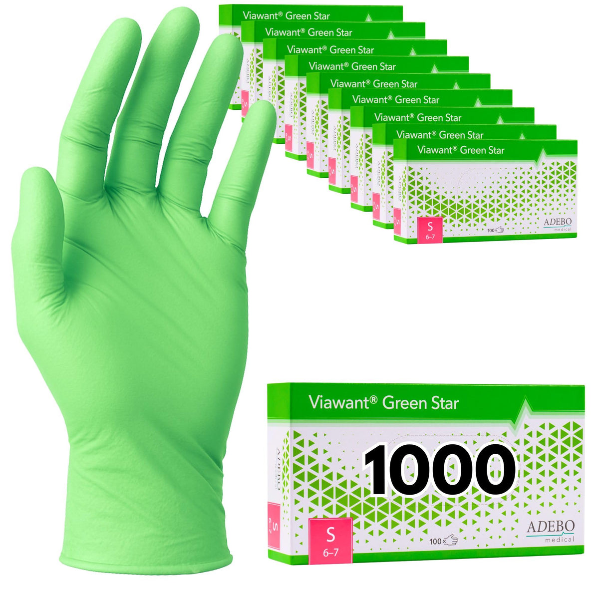 Disposable Gloves, XXL, Nitrile Gloves, Blue, Powder-Free, Latex-Free, Tear-Resistant & Sensitive EN 455 & EN 374, Size XS, S, M, L, XL, XXL Pack of 100
