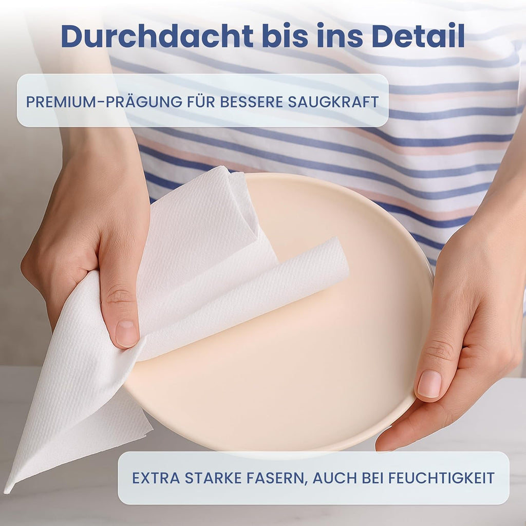 4,000 Paper Towels | 2-Ply | ZZ-Fold Folding Towels | White Recycled Paper Towels | 25 x 21 cm | Soft & Absorbent Disposable Towels for Dispensers