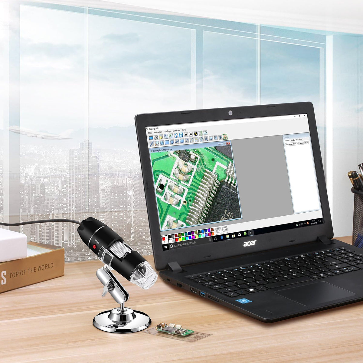 USB Digital Microscope, Handheld 40X-1000X Magnification Endoscope, 8 LED Mini Video Camera for Windows 7/8/10, Mac, Linux, Android (with OTG)