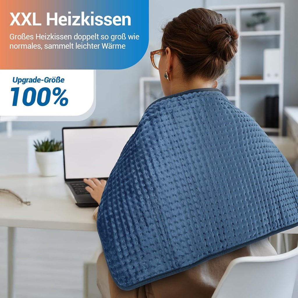 Comfytemp XXL Large Heating Pad 83 x 43 cm, Ultra Soft Heat Pad with Automatic Shut-Off, Age-Friendly Electric Blanket with Safety System for Back, Shoulder, Neck, Stomach, Legs, Knee, Machine Washable