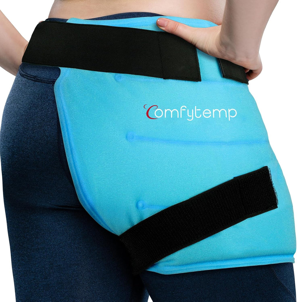 Comfytemp Large Cooling Pad Cooling Cuff for Hips, Groin, Buttocks, Thighs and Leg, 51 x 35 cm, Cool Pack Gel with Fasteners, Cooling Bandage, Cooling Pad, Reusable, Cold Warm Compress
