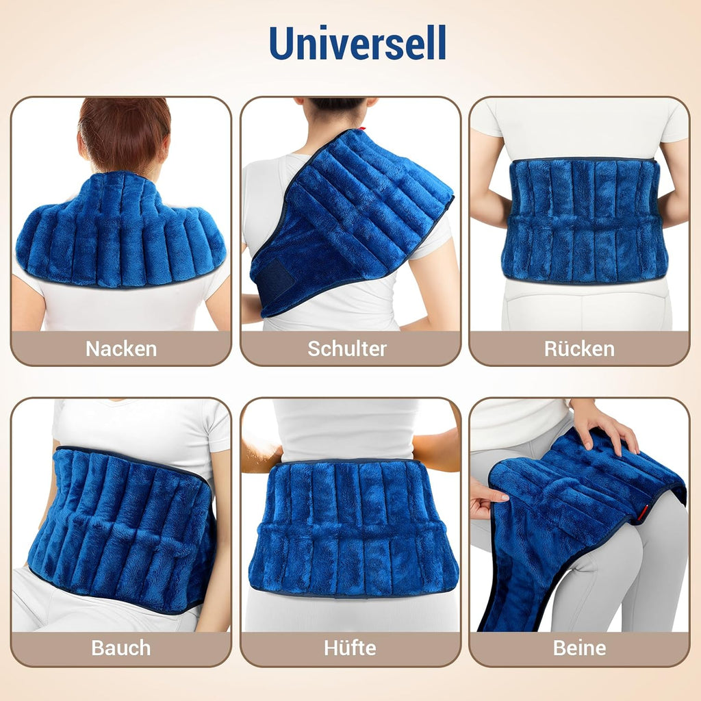 Comfytemp Grain Pillow Microwave Heat Cushion for Back Stomach, Natural Linseed Moist Heat Back Warmer Heat Belt Heating Belt Period (1.2 kg) Gifts