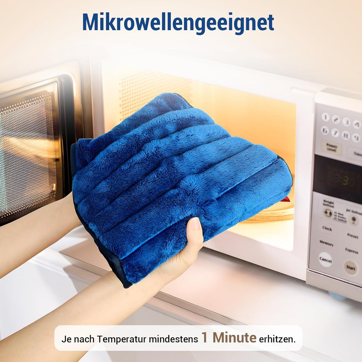 Comfytemp Grain Pillow Microwave Heat Cushion for Back Stomach, Natural Linseed Moist Heat Back Warmer Heat Belt Heating Belt Period (1.2 kg) Gifts
