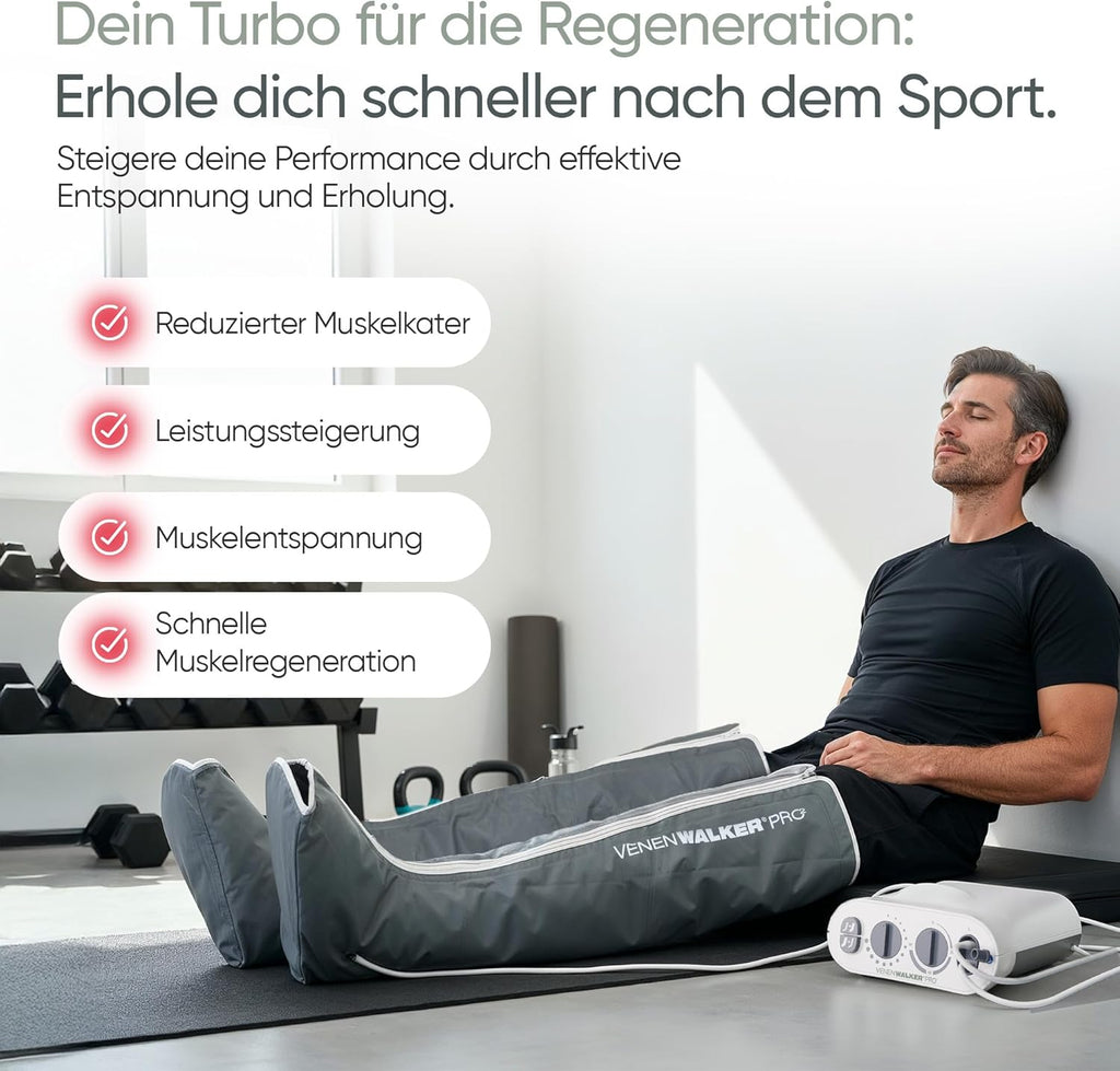 PRO2 Vein Therapy Device for Lymphatic Drainage, Certified Medical Device, The Original with Professional Alternating Pressure Technology and Internal Chambers, Lymphedema, Lipedema, Cellulite
