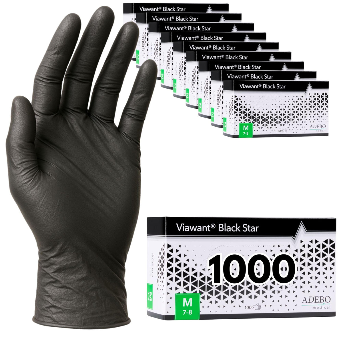 Disposable Gloves, XXL, Nitrile Gloves, Blue, Powder-Free, Latex-Free, Tear-Resistant & Sensitive EN 455 & EN 374, Size XS, S, M, L, XL, XXL Pack of 100