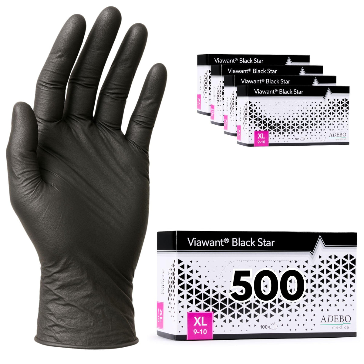Disposable Gloves, XXL, Nitrile Gloves, Blue, Powder-Free, Latex-Free, Tear-Resistant & Sensitive EN 455 & EN 374, Size XS, S, M, L, XL, XXL Pack of 100