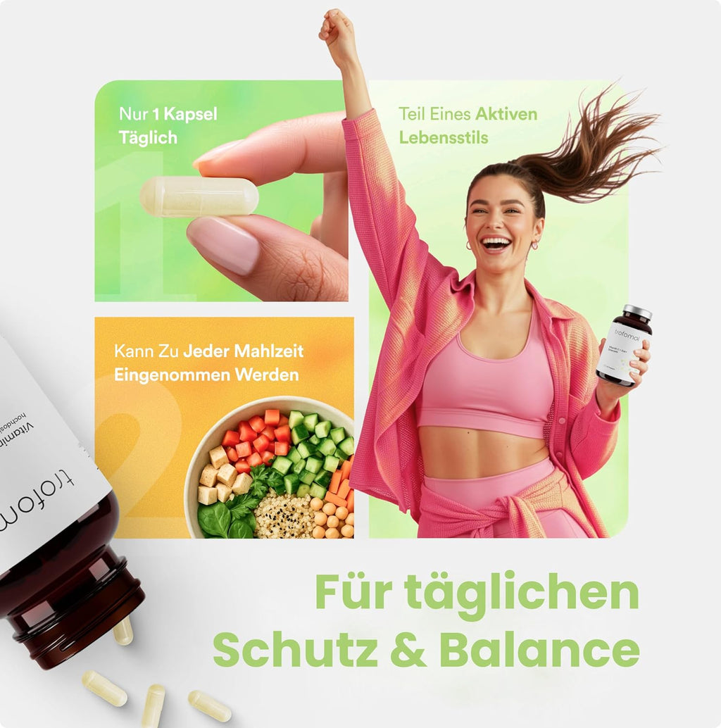 Vitamin C + Zinc + Quercetin - 120 Vegan Capsules - High Dose & Laboratory Tested - No Additives, Free from Genetic Engineering & According to GMP Standard