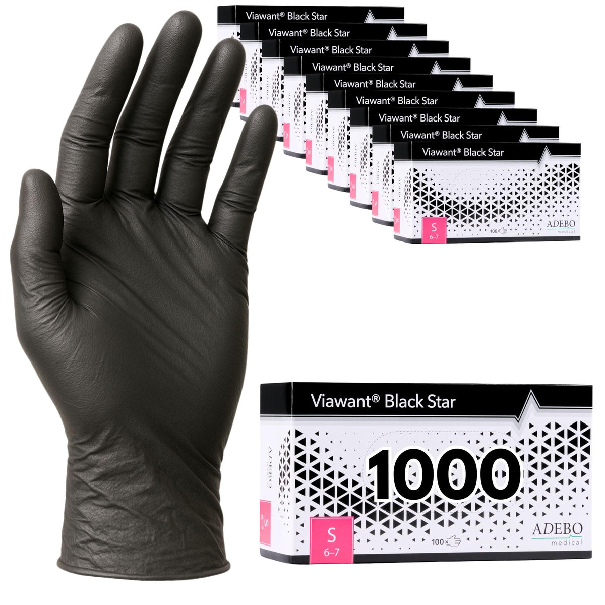 Disposable Gloves, XXL, Nitrile Gloves, Blue, Powder-Free, Latex-Free, Tear-Resistant & Sensitive EN 455 & EN 374, Size XS, S, M, L, XL, XXL Pack of 100